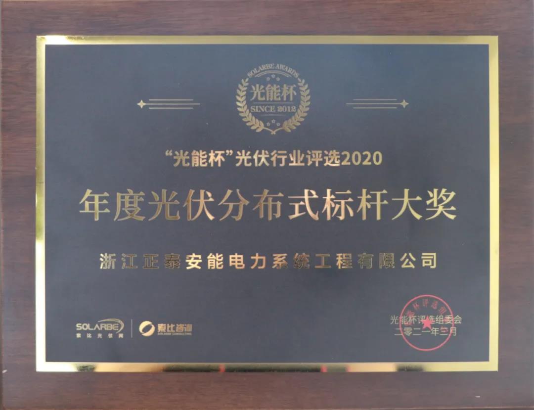 2020年度光伏分布式标杆大奖